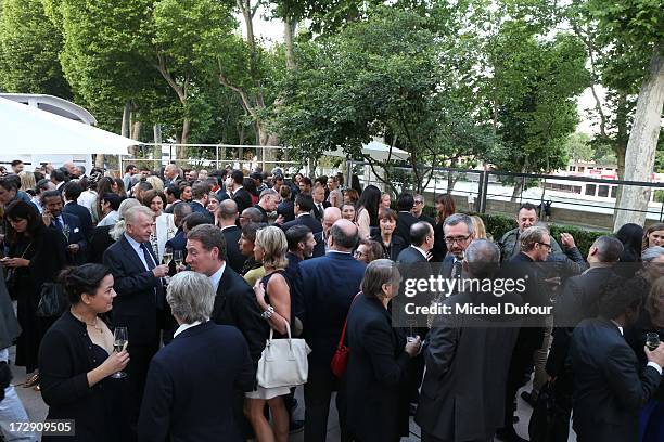 Atmosphere during the Chambre Syndicale de la Haute Couture cocktail party at Palais De Tokyo on July 4, 2013 in Paris, France.