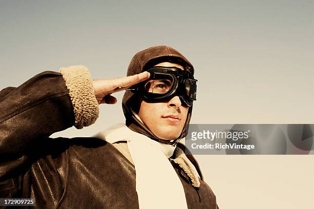 the aviator - flying goggles stockfoto's en -beelden