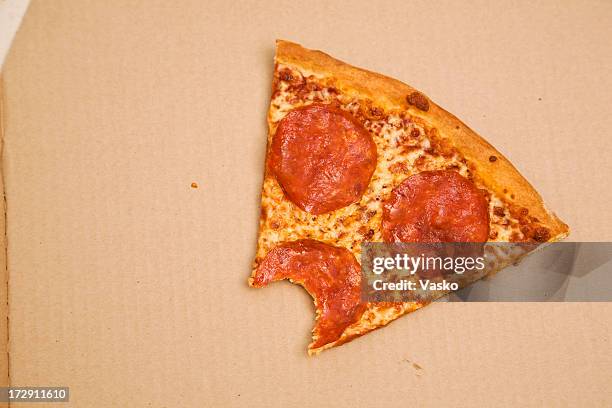 brooklyn style pizza in a box - greasy pizza box stock pictures, royalty-free photos & images