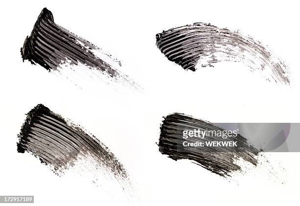 smear of make-up - smudged stockfoto's en -beelden