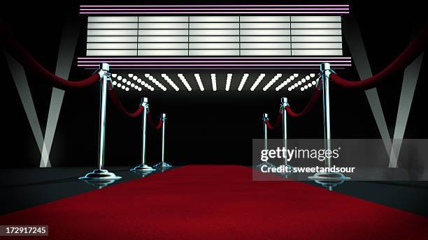 red carpet and marquee - broadway bildbanksfoton och bilder