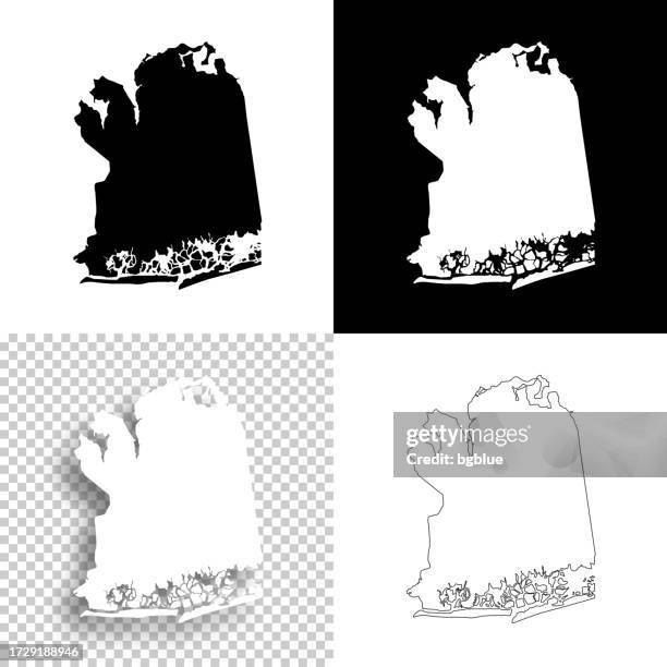 nassau county, new york. maps for design. blank, white and black backgrounds - nassau county long island stock illustrations