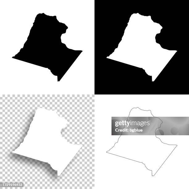 Condado De Loudoun Virginia Mapas Para El Diseo Fondos En Blanco Blanco Y Negro, Foto de stock