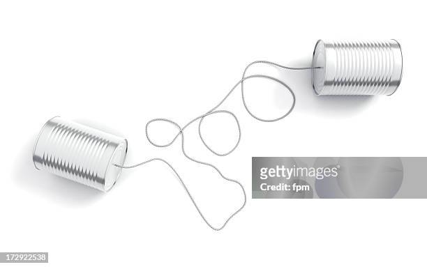 communication iii - tin can phone stock pictures, royalty-free photos & images