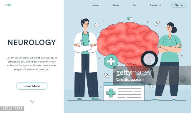 neurology illustration - neuroscience stock illustrations