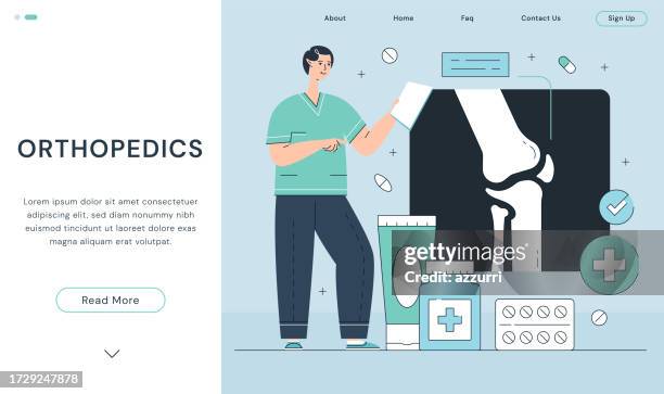 orthopedics illustration - orthopedic doctor stock illustrations