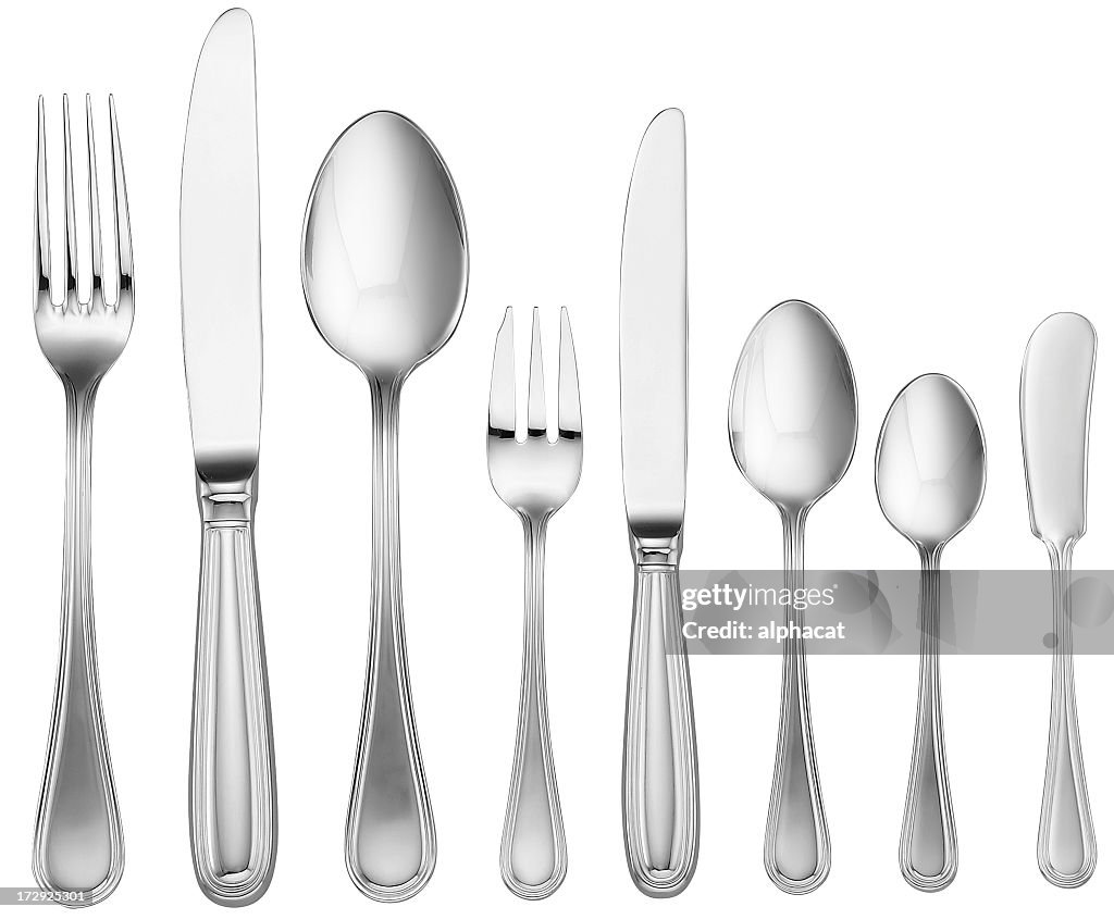 Besteck-Set (with clipping path