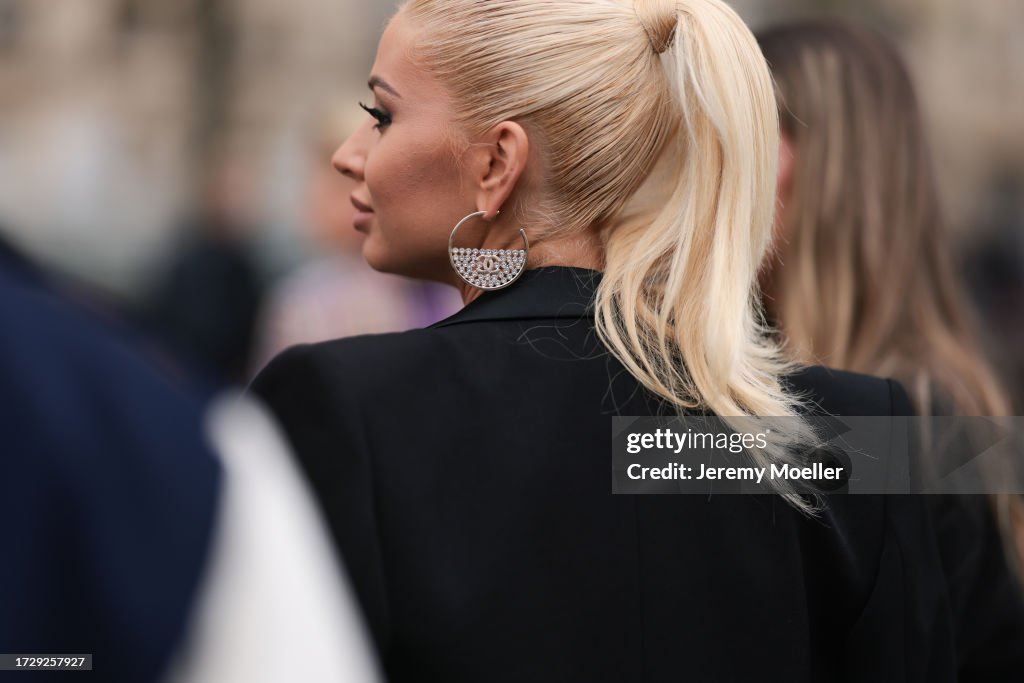 Street Style - Paris Fashion Week - Womenswear Spring/Summer 2024 - Day Nine