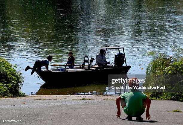 Boaters were pleased that the boat launch ramp was open today after the government shut down scare in Point of Rocks, Maryland on October 01, 2023....