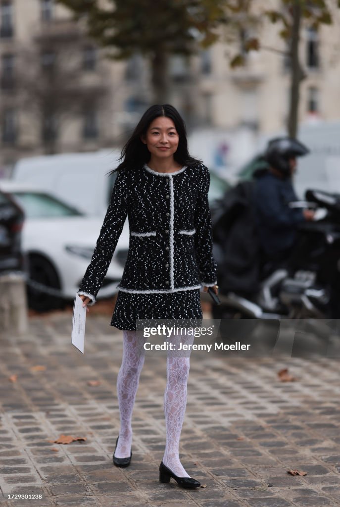 Street Style - Paris Fashion Week - Womenswear Spring/Summer 2024 - Day Nine