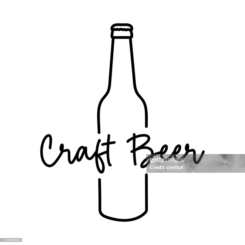 Craft Beer Lettering Craft Beer Vector Handwritten Lettering Pub Drink Alcohol Restaurant ...