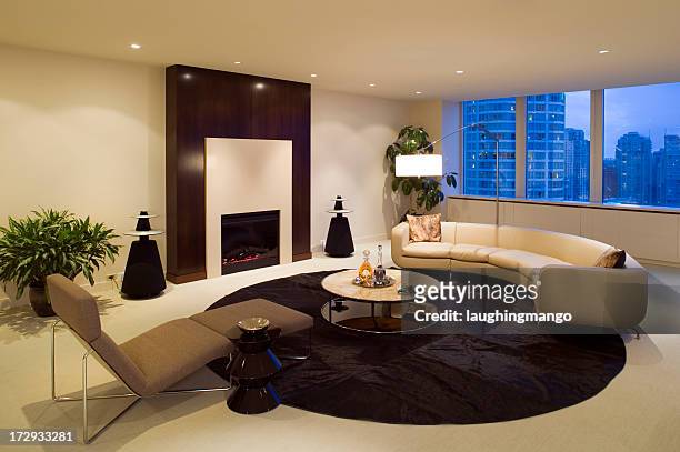 livingroom condominium furniture - feng shui house stock pictures, royalty-free photos & images