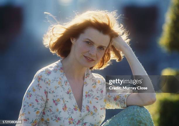 Actrice américaine Blair Brown sur le tournage du film Strapless, réalisé par David Hare, le 1 septembre 1988 à Londres.