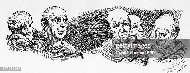 monks - penitente people 幅插畫檔、美工圖案、卡通及圖標