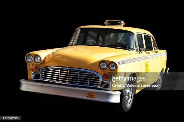 old de nueva york taxi - taxi amarillo fotografías e imágenes de stock