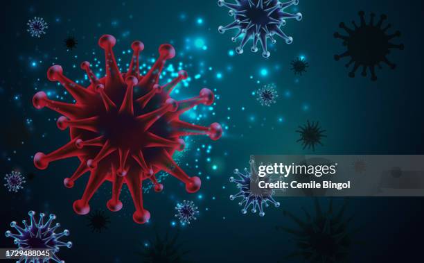 stockillustraties, clipart, cartoons en iconen met mutating virus variant - genetische variant