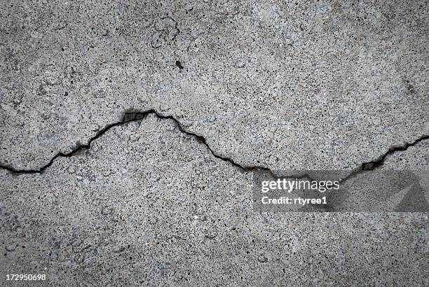 crack in grey concrete surface - failure bildbanksfoton och bilder