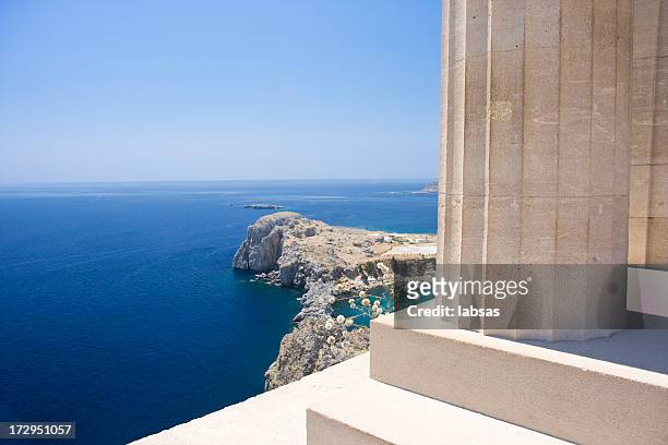 landscape of acropolis in rhodes - rhodes,_new_south_wales stock pictures, royalty-free photos & images