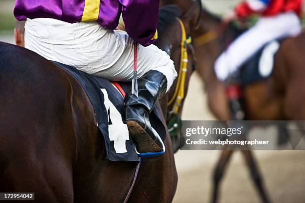 horse racing - jockey silks stock pictures, royalty-free photos & images