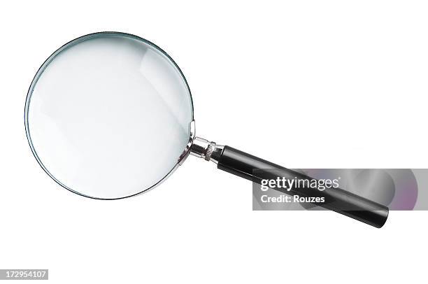 magnifying glass - micro stockfoto's en -beelden