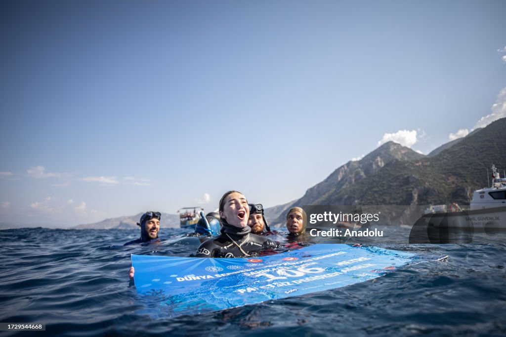 Turkish athlete Sahika Ercumen surpasses world record by diving 106m
