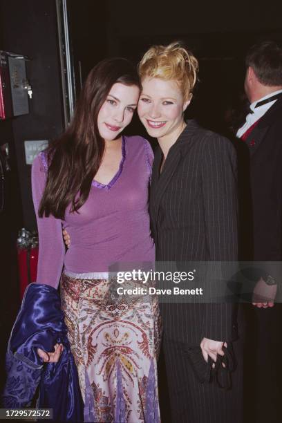 American actors Liv Tyler and Gwyneth Paltrow at a party for the premiere of Gus Van Sant's 'Good Will Hunting', London, 4th March 1998.