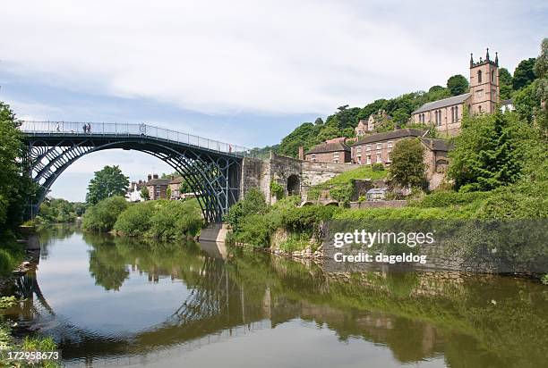 ironbridge in telford - shropshire stockfoto's en -beelden