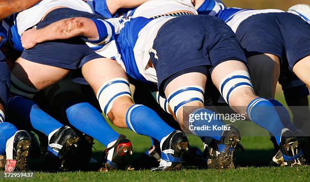 rugby union scrum - scrum stock pictures, royalty-free photos & images