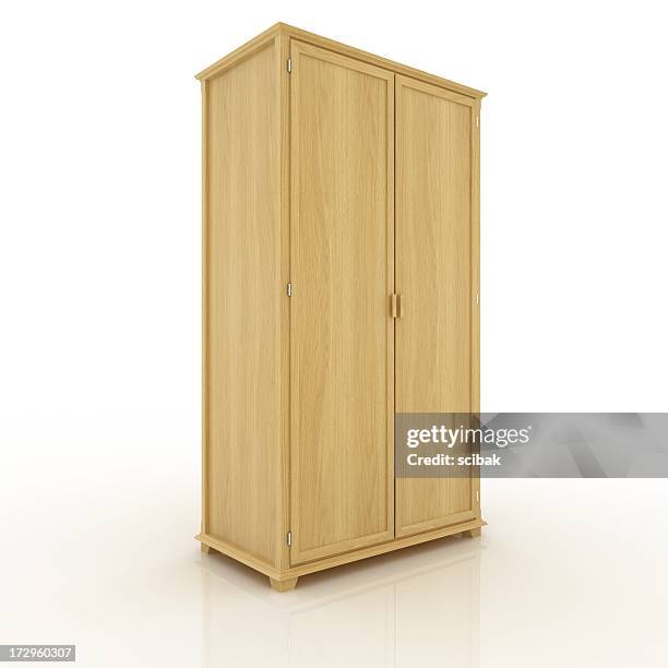 wardrobe 2 - wooden cabinet stock pictures, royalty-free photos & images