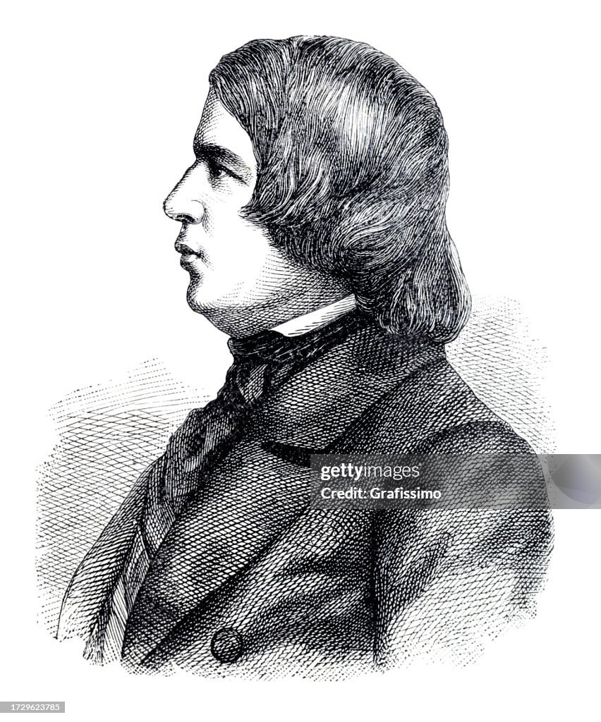 Robert Schumann german composer portrait 1896