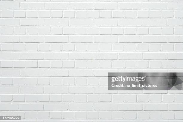 muro di mattoni - bianco foto e immagini stock