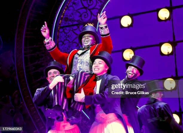 Tituss Burgess as "Harold Zidler" during Tituss Burgess opening night curtain call in the hit Baz Luhrmann musical "Moulin Rouge! The Musical" on...