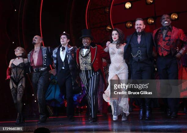 Sophie Carmen-Jones, Gabe Martínez, Casey Cott, Tituss Burgess, Courtney Reed, David Harris and Andre Ward during Burgess opening night curtain call...
