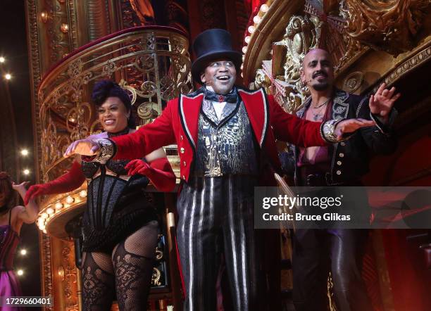 Tituss Burgess as "Harold Zidler" during Tituss Burgess opening night curtain call in the hit Baz Luhrmann musical "Moulin Rouge! The Musical" on...