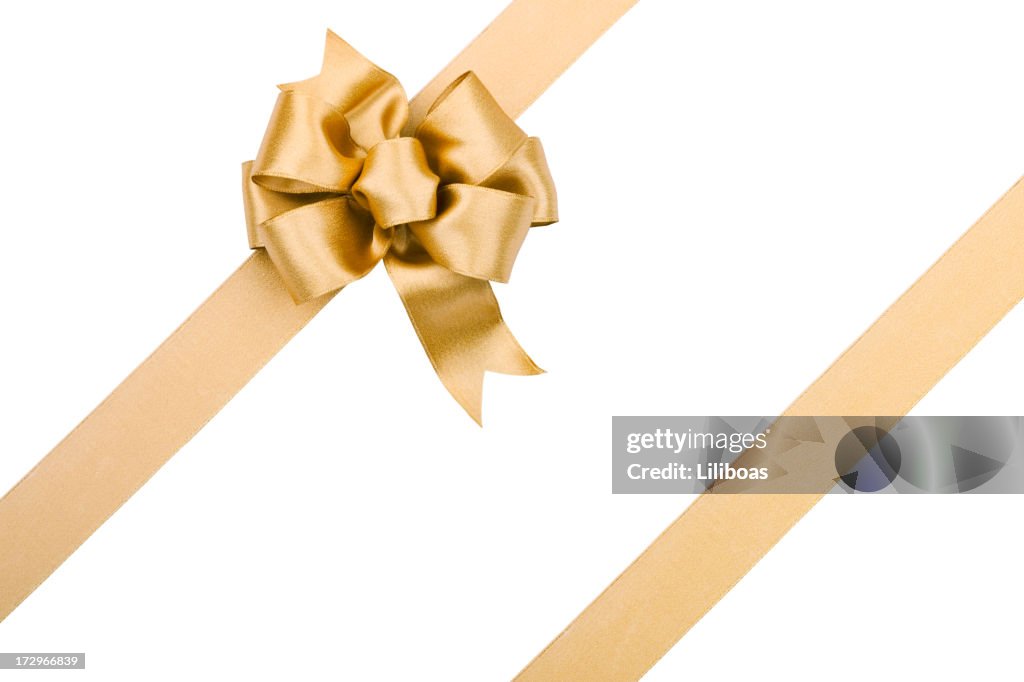 Gold Bow (Clipping path) XXL