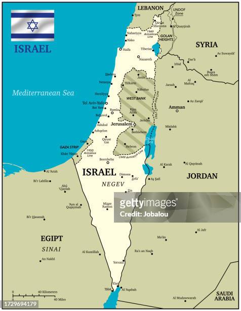 map of israel - negev stock illustrations