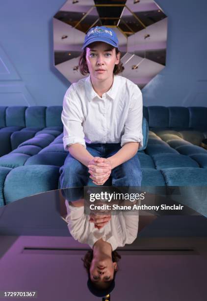 Director Julia Jackman poses for a portrait session at the Afternoon Filmmaker Teas during the 67th BFI London Film Festival at the Sea Containers...