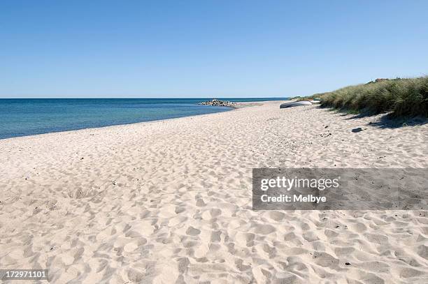 endlosen strand. - region seeland stock-fotos und bilder