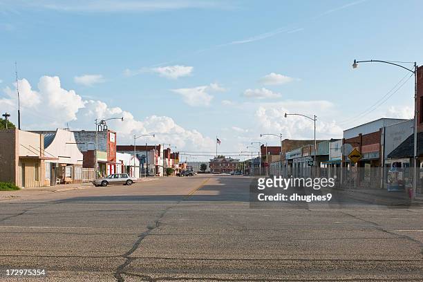 texas town west - small town america stock-fotos und bilder