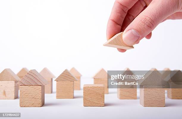 this is a conceptual idea for building houses. - auction stockfoto's en -beelden