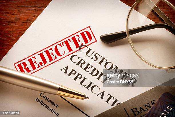 rejected  customer credit application - rejection stock pictures, royalty-free photos & images