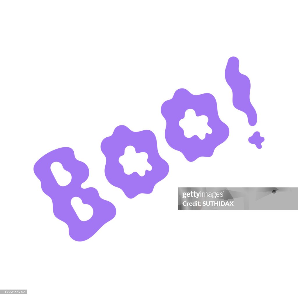 Illustration of Boo font Halloween theme