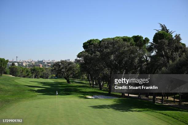 General view of the 15th hole during the pro-am prior to the acciona Open de Espana presented by Madrid at Club de Campo Villa de Madrid on October...