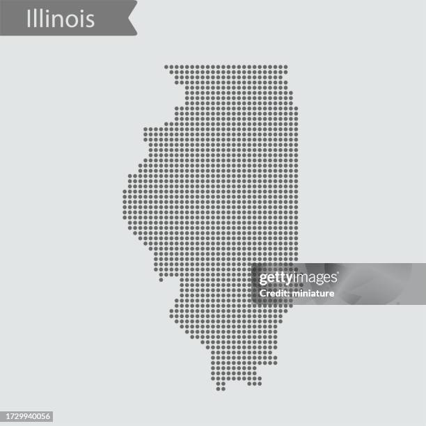 illinois map - illinois stock illustrations