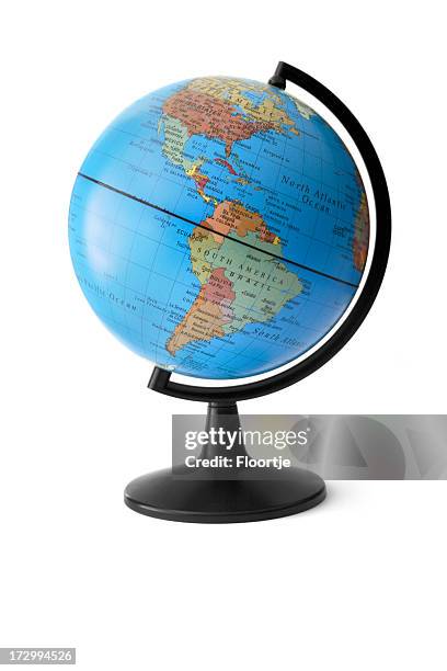 office: globe - latin america globe stock pictures, royalty-free photos & images