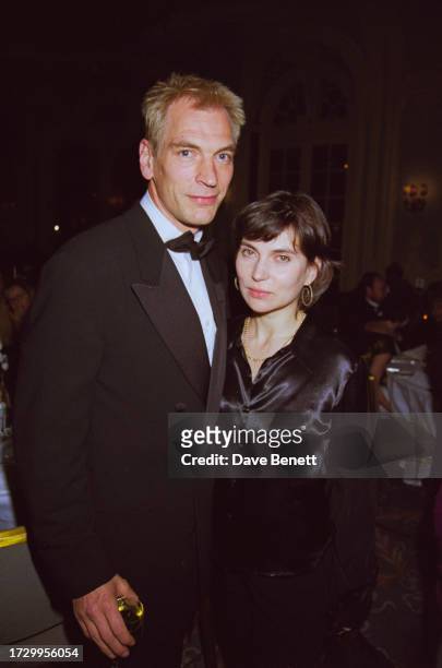 English actor Julian Sands and American playwright Evgenia Citkowitz attend the gala premiere for Mike Figgis' 'One Night Stand' at the Empire...