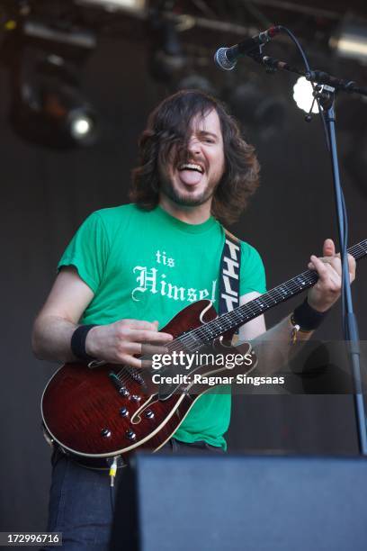 Andrew Elstner of Torche performs on stage on Day 4 of Hove Festival 2013 on July 5, 2013 in Arendal, Norway.