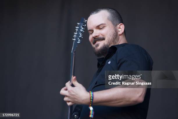 Steve Brooks of Torche performs on stage on Day 4 of Hove Festival 2013 on July 5, 2013 in Arendal, Norway.