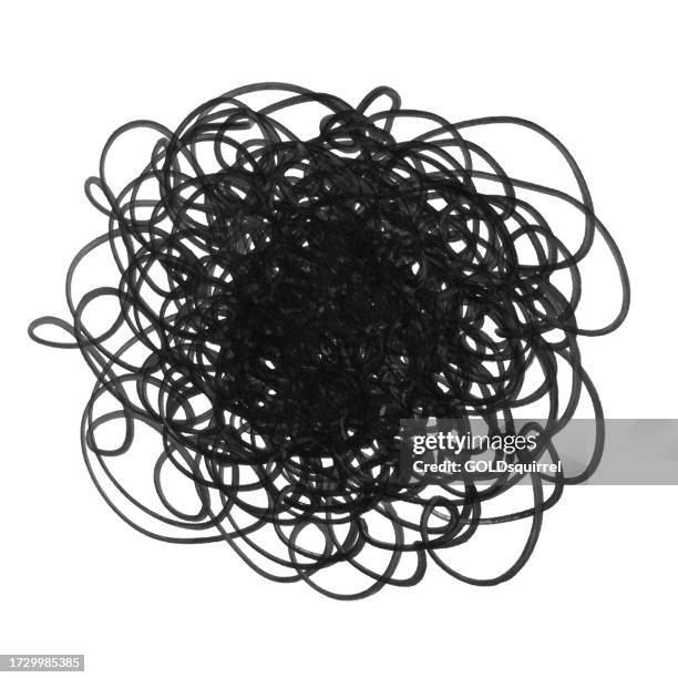 tumbleweed illustration in vector - uneven messy black lines hand drawn by black pen isolated on white paper background - single object with uneven edges - brainstorming cloud, abstract dot, ball of wool - tumble weed stock illustrations