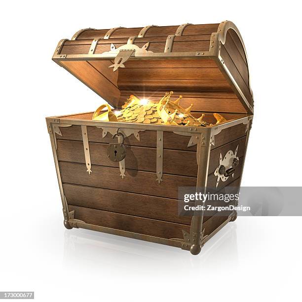 treasure chest - schatkist stockfoto's en -beelden